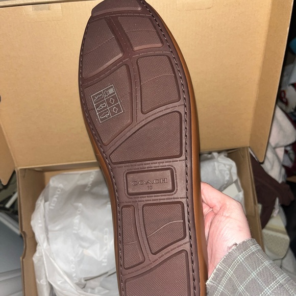Coach Brown Loafers with Decorative Pattern - Picture 4 of 6
